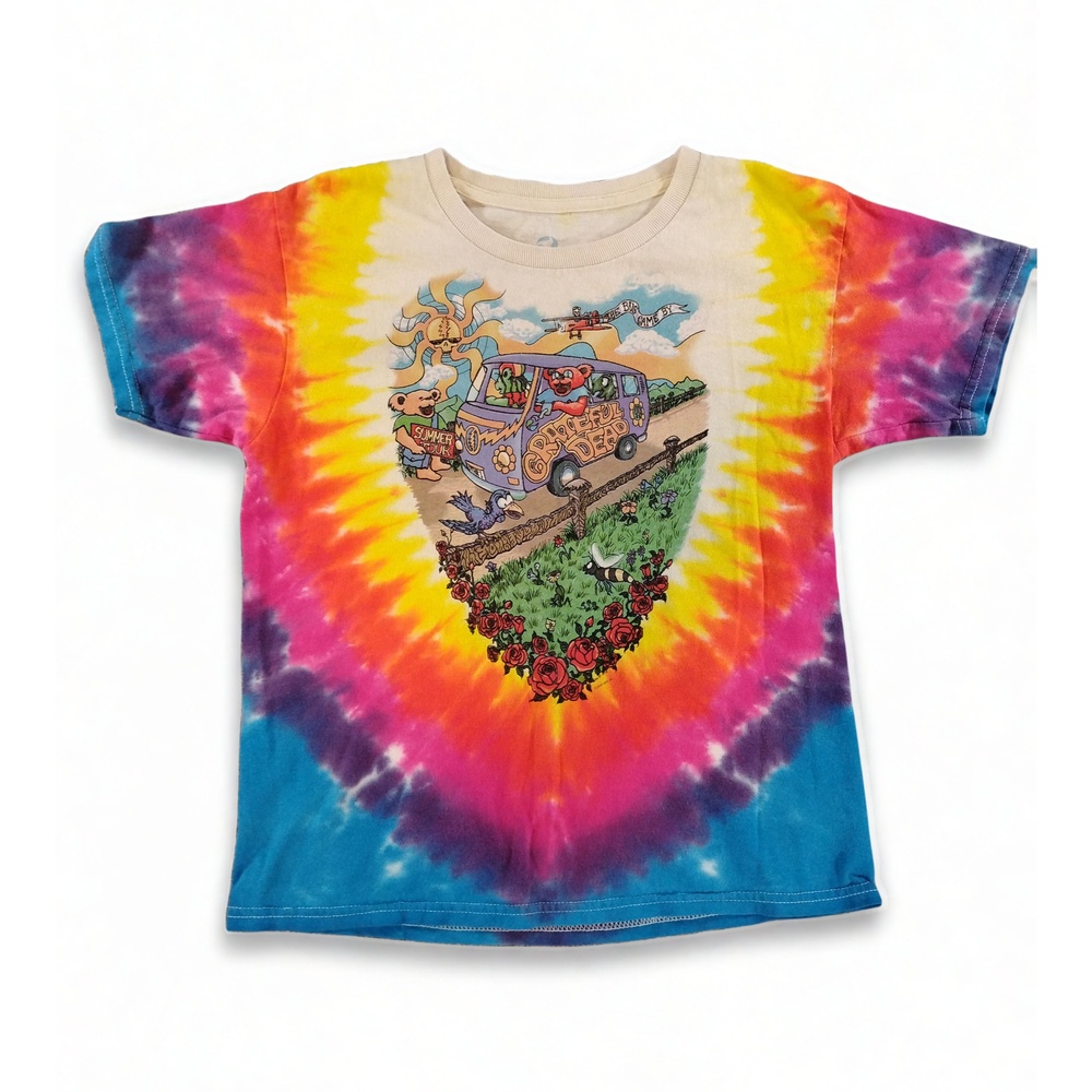 Streetwear Grunge Liquid Blue Grateful Dead 1994 Bus Game Tee Youth S 100%